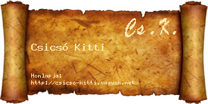 Csicsó Kitti névjegykártya